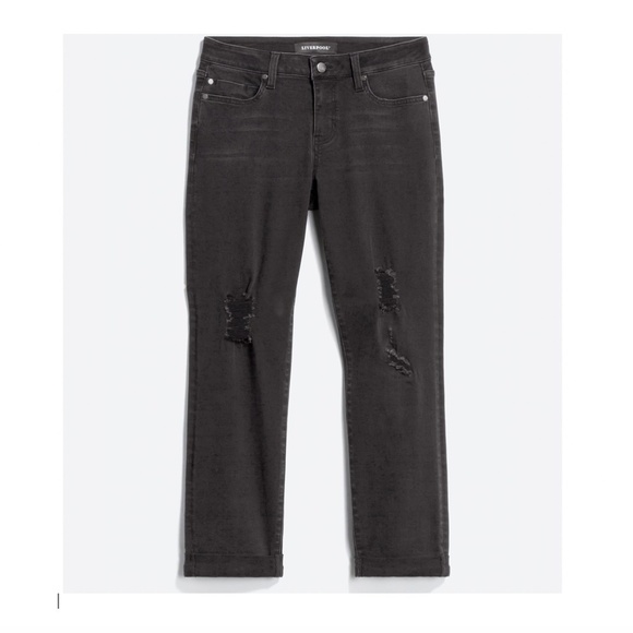 Liverpool Jeans Company Denim - Liverpool Evan Distressed Boyfriend Jeans